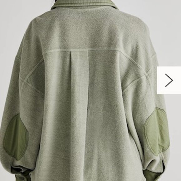 EUC Free People Ruby Oversized Fleece Shirt Jacket Shacket Jaded Cozy Size XS - Picture 3 of 8
